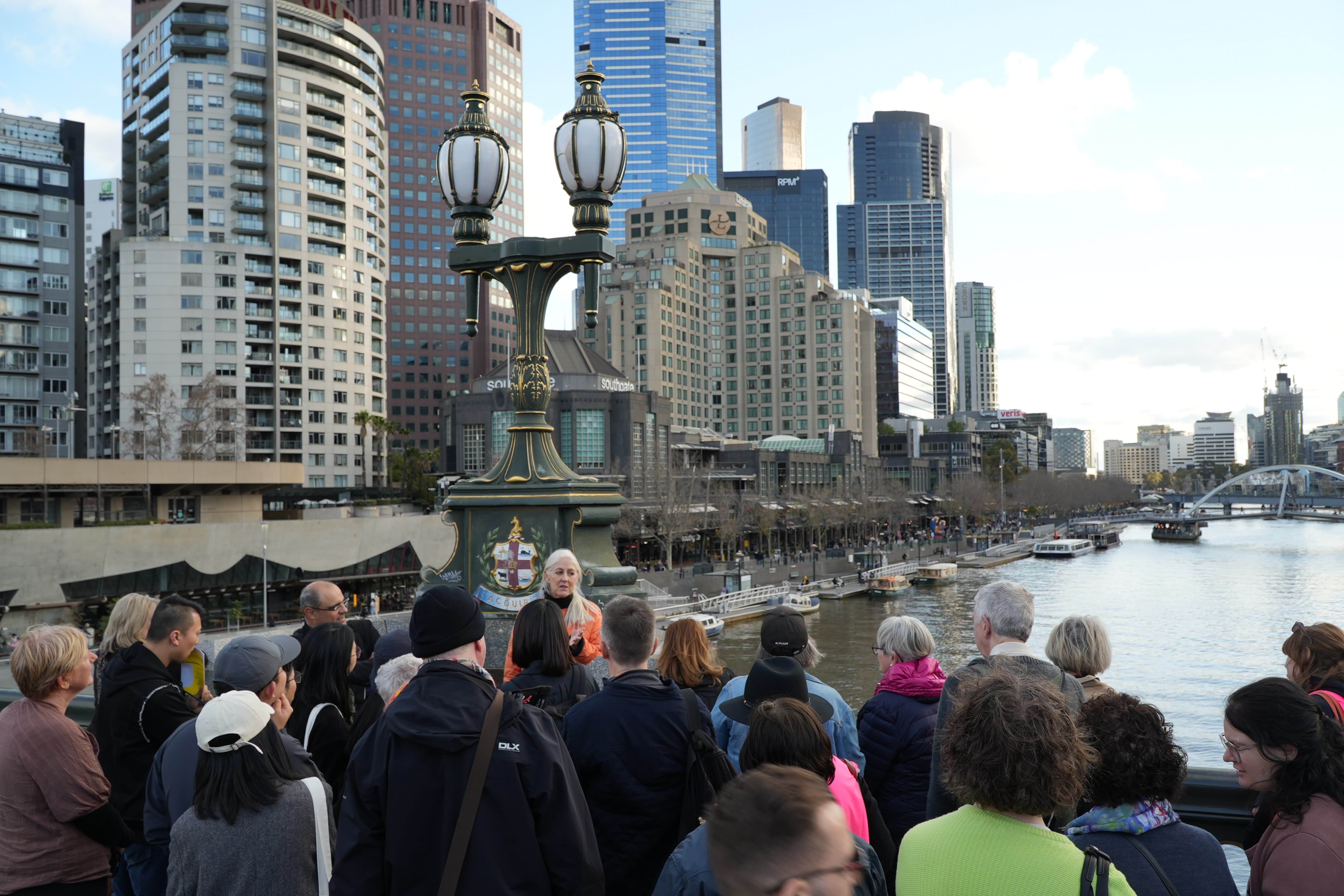 Evan Walker Bridge tour group